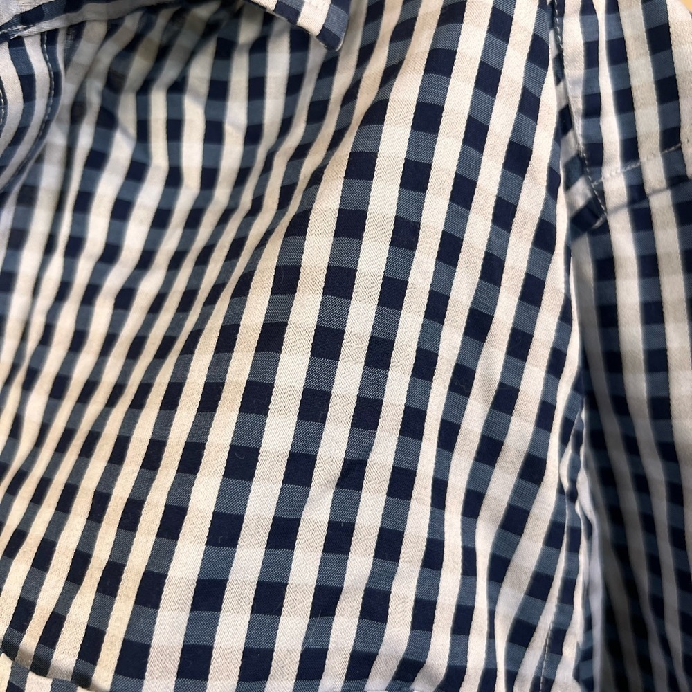 Johnston & Murphy Men's Blue Checkered Shirt - Picture 6 of 6